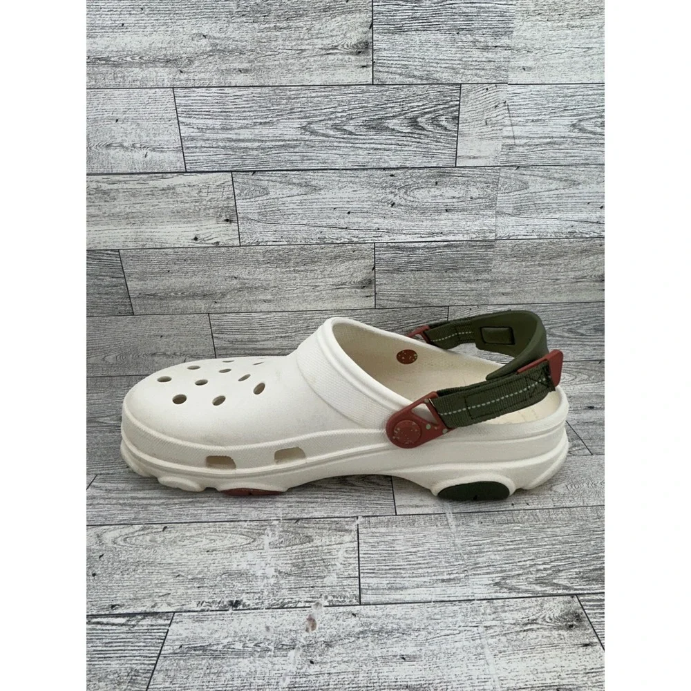 Crocs Classic All-Terrain Clogs Men 10‎ Women 12 Off White Olive Green Burgundy